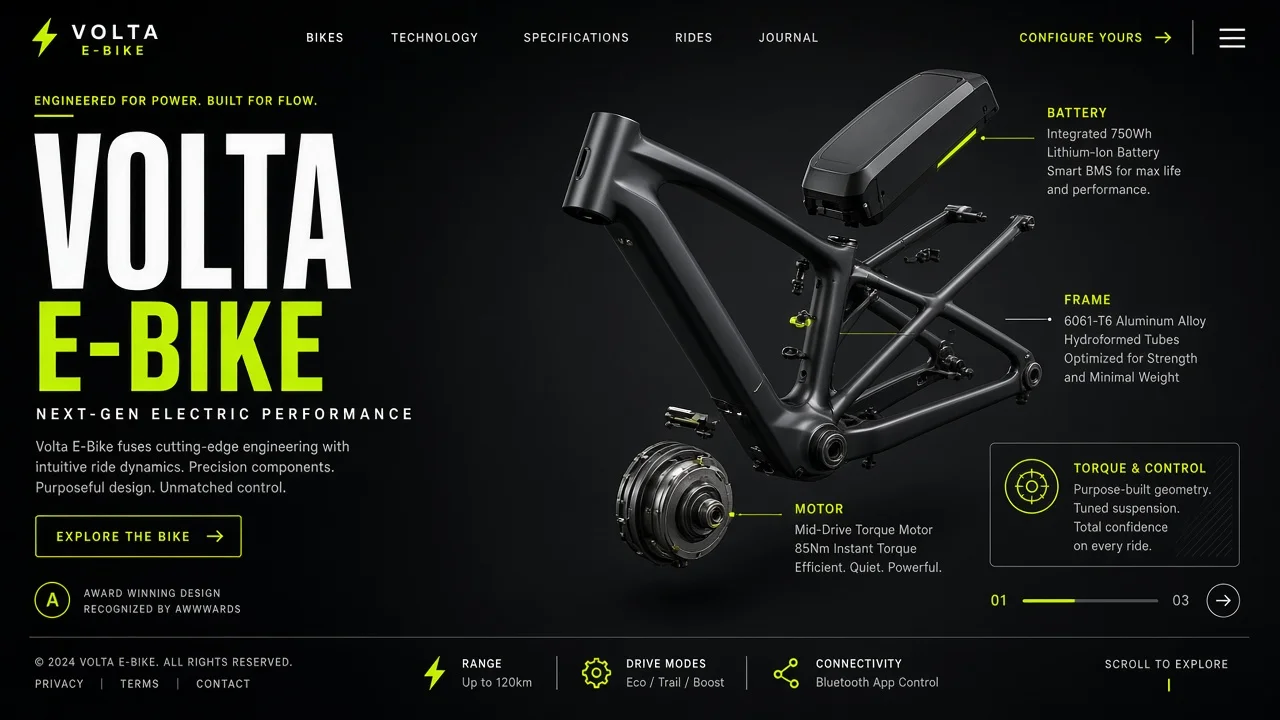 Volta E-Bike — Elektromobilität (concept)